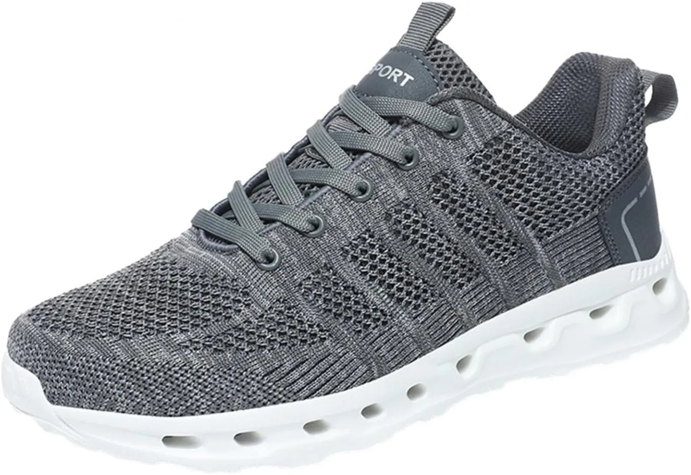 Hbeylia Tennis Athletic Running Shoes For Men Fashion Casual Lace Up Lightweight Non Slip Cushioned Sneakers Flats Low Top Memory Foam Hiking Sports Athletic Gym Jogging Tennis Trainer Shoes