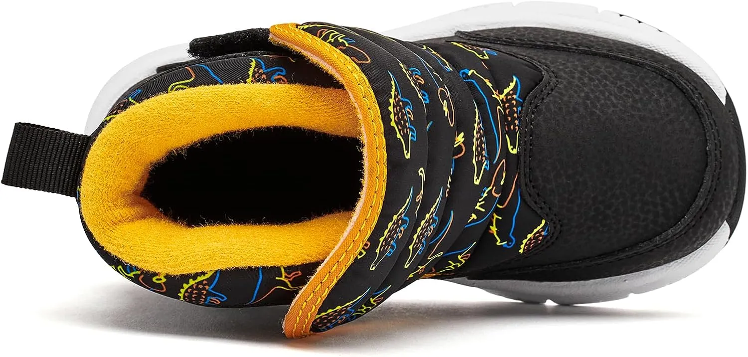 HOBIBEAR Toddler Winter Snow Boots for Boys Girls Outdoor Waterproof Warm Kids Boots