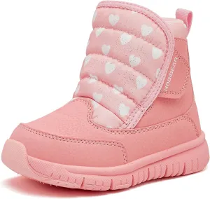 HOBIBEAR Toddler Winter Snow Boots for Boys Girls Outdoor Waterproof Warm Kids Boots