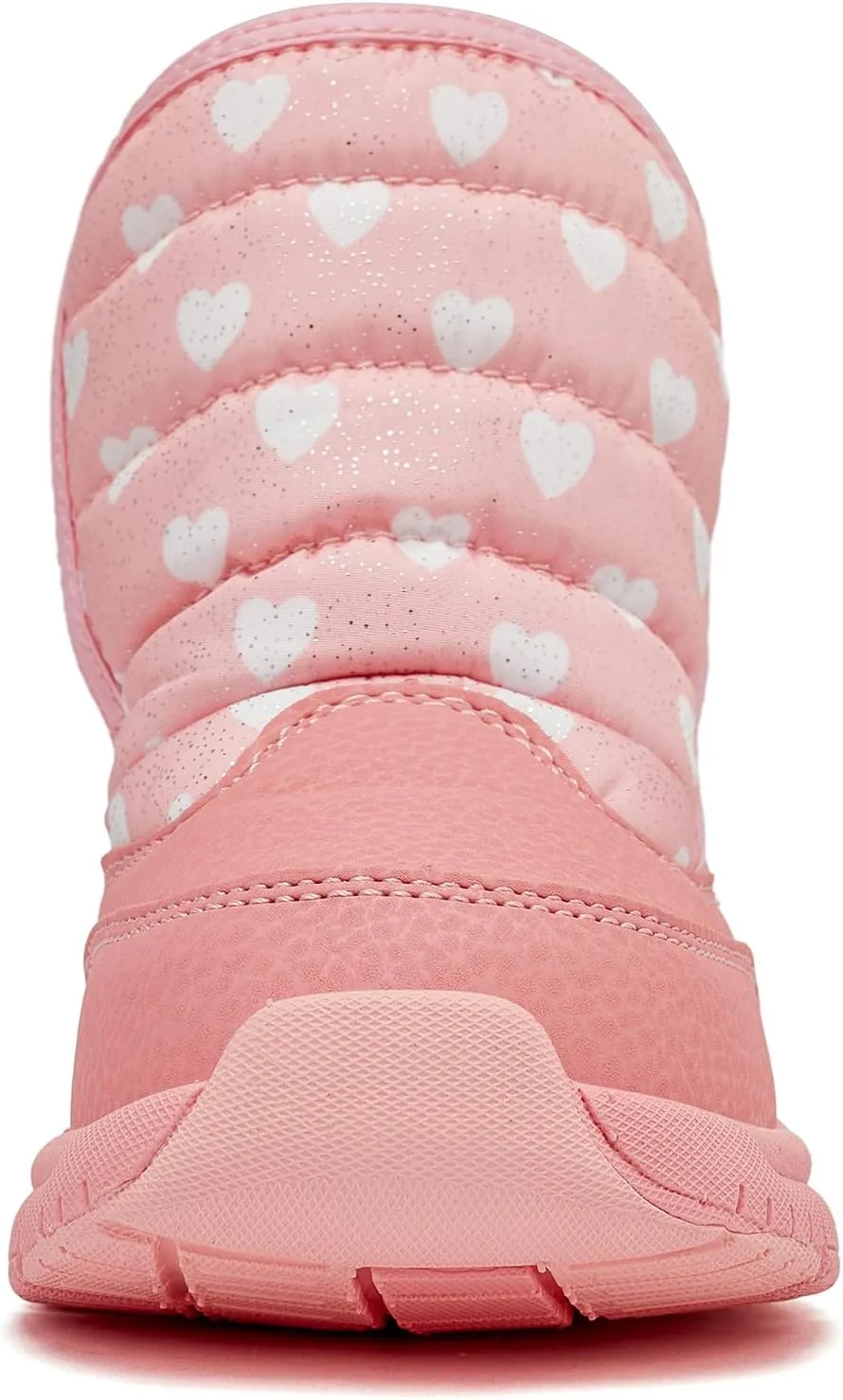 HOBIBEAR Toddler Winter Snow Boots for Boys Girls Outdoor Waterproof Warm Kids Boots