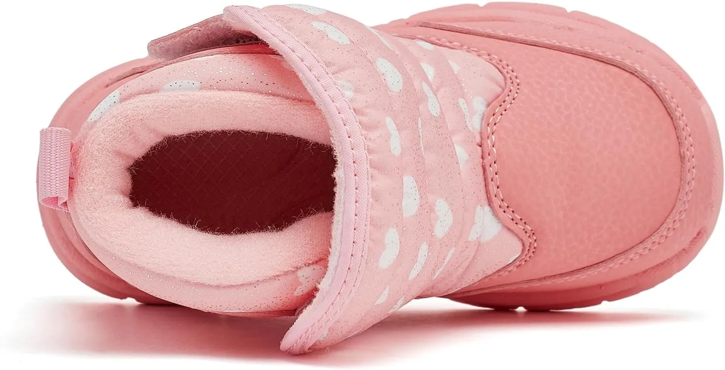 HOBIBEAR Toddler Winter Snow Boots for Boys Girls Outdoor Waterproof Warm Kids Boots