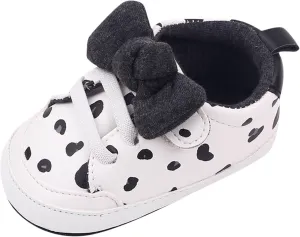 Infant Girls Cute Bow Sneakers Newborn Baby Flat Bottom Walking Shoes Lightweight Soft Warm Casual Sport Shoes