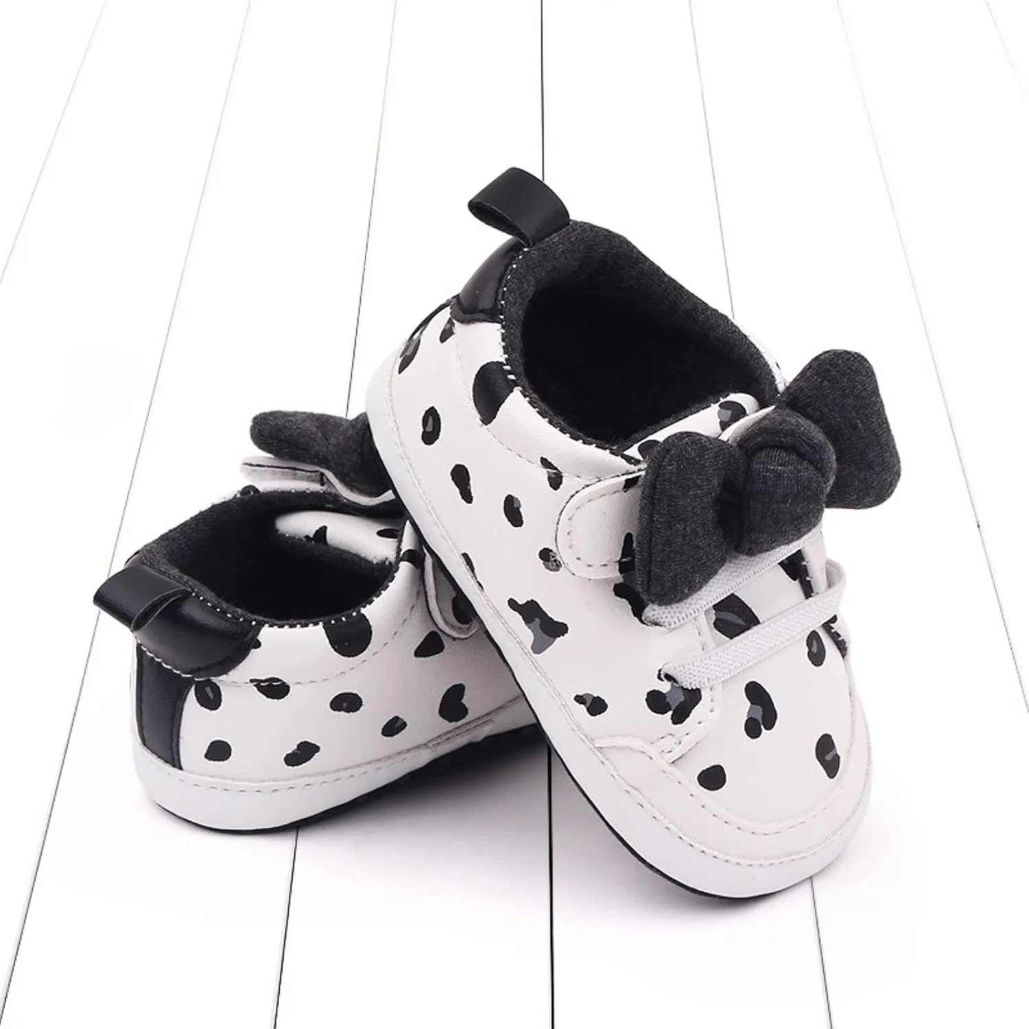 Infant Girls Cute Bow Sneakers Newborn Baby Flat Bottom Walking Shoes Lightweight Soft Warm Casual Sport Shoes