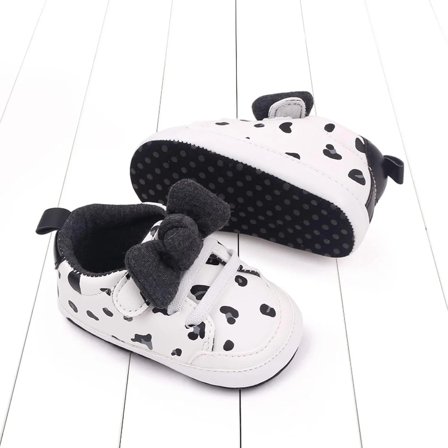 Infant Girls Cute Bow Sneakers Newborn Baby Flat Bottom Walking Shoes Lightweight Soft Warm Casual Sport Shoes