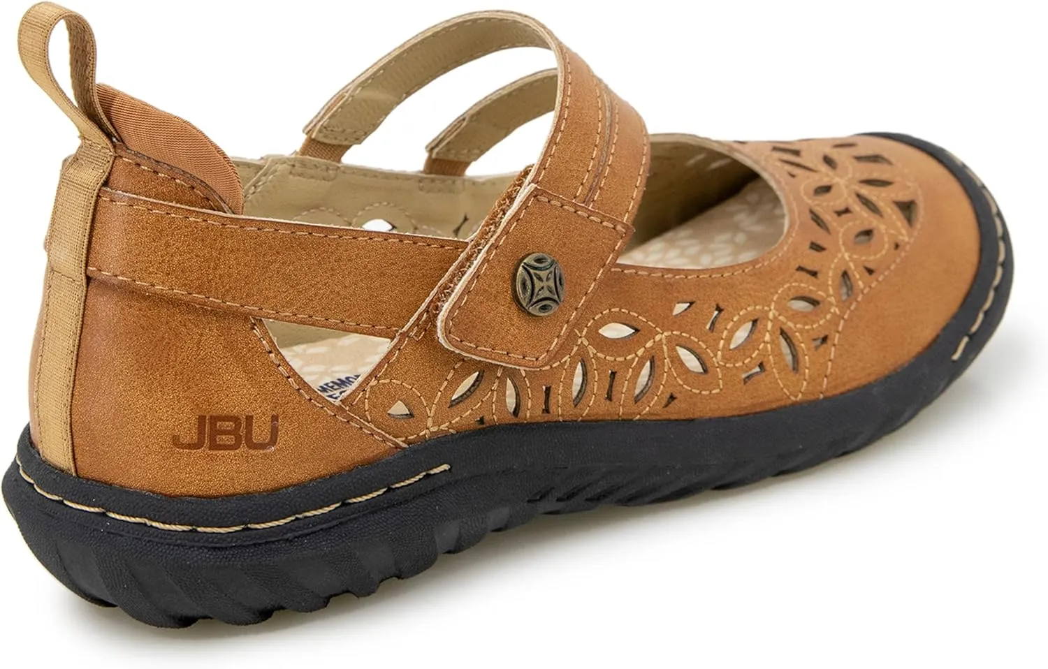 JBU Bellerose Encore Womens Comfort Casual Classic Mary Jane Wide Flats Fashion Shoes