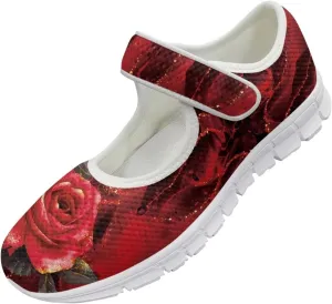JoyLamoria Aztec Running Horse Walking Shoes Stylish Strap Mary Jane Shoes Adjustable Barefoot Shoes Womens US 4-9