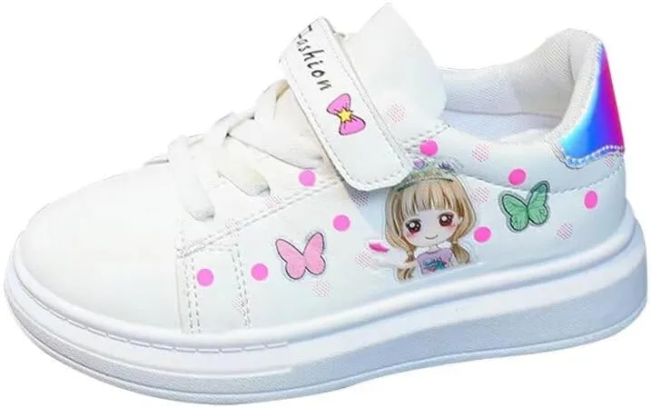 Kid Girls Cartoon Lovely Walking Sneakers for Outdoor Sport Running Travel School