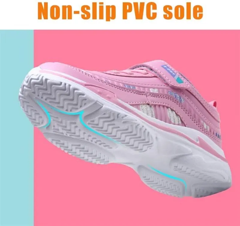Kid Girls Water Resistant Synthetic Leather Casual Sneakers for Outdoor Sport Running Walking School