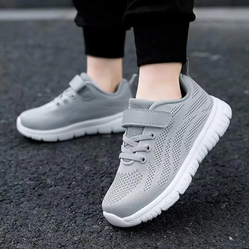 Kids Boy Girl Lightweight Solid Casual Sneakers for Outdoor Sport Running Walking