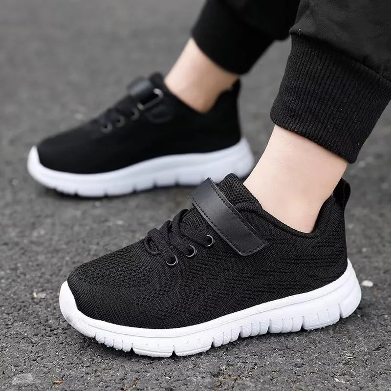 Kids Boy Girl Lightweight Solid Casual Sneakers for Outdoor Sport Running Walking