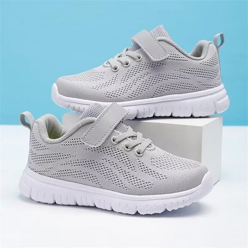 Kids Boy Girl Lightweight Solid Casual Sneakers for Outdoor Sport Running Walking