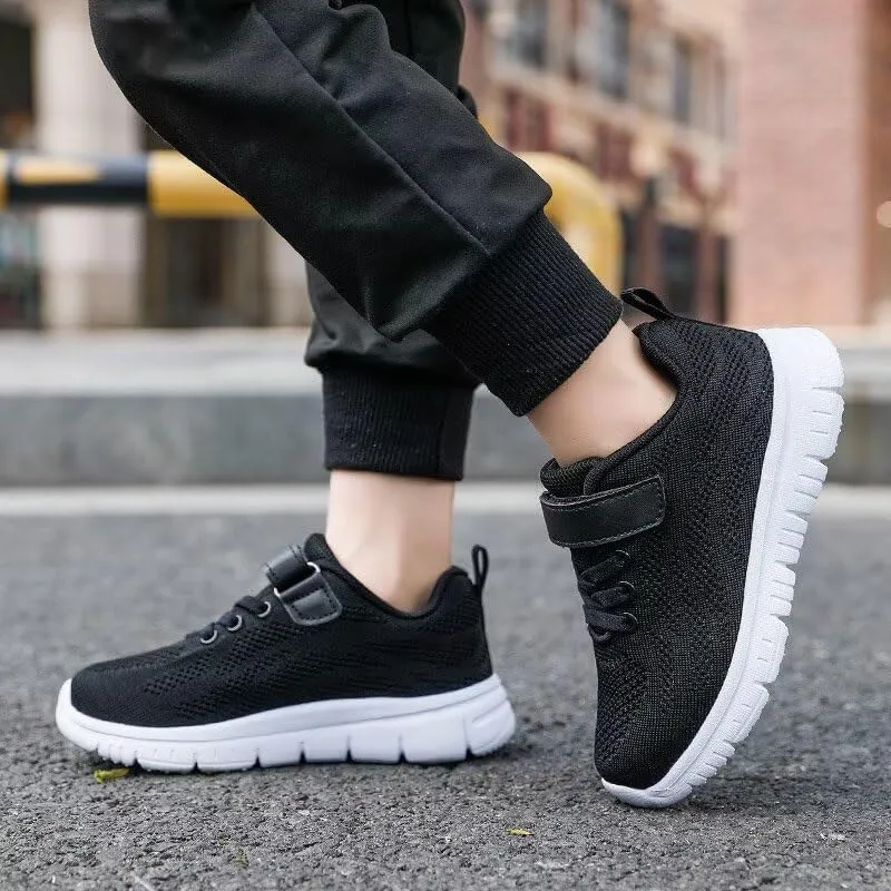 Kids Boy Girl Lightweight Solid Casual Sneakers for Outdoor Sport Running Walking