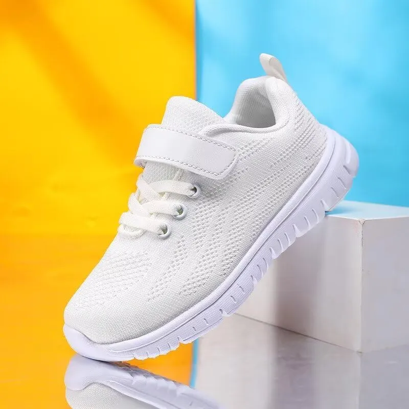 Kids Boy Girl Lightweight Solid Casual Sneakers for Outdoor Sport Running Walking