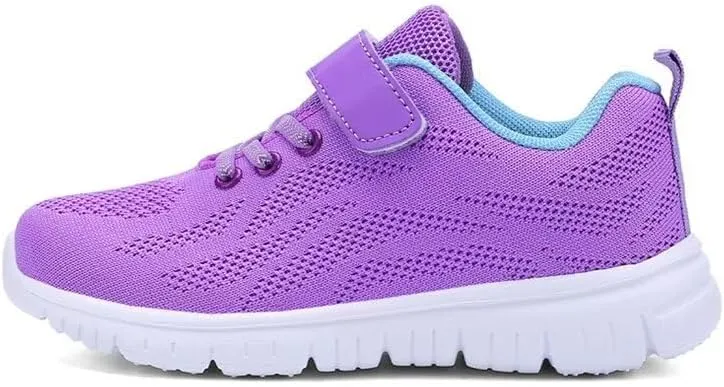 Kids Boy Girl Lightweight Solid Casual Sneakers for Outdoor Sport Running Walking