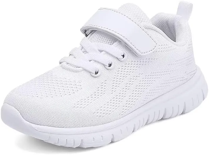 Kids Boy Girl Lightweight Solid Casual Sneakers for Outdoor Sport Running Walking