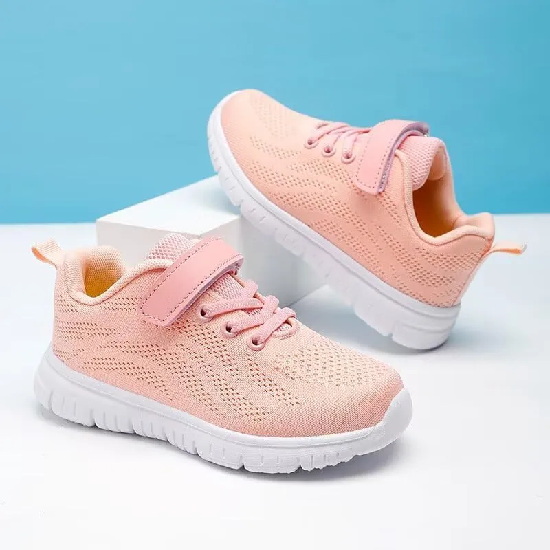 Kids Boy Girl Lightweight Solid Casual Sneakers for Outdoor Sport Running Walking