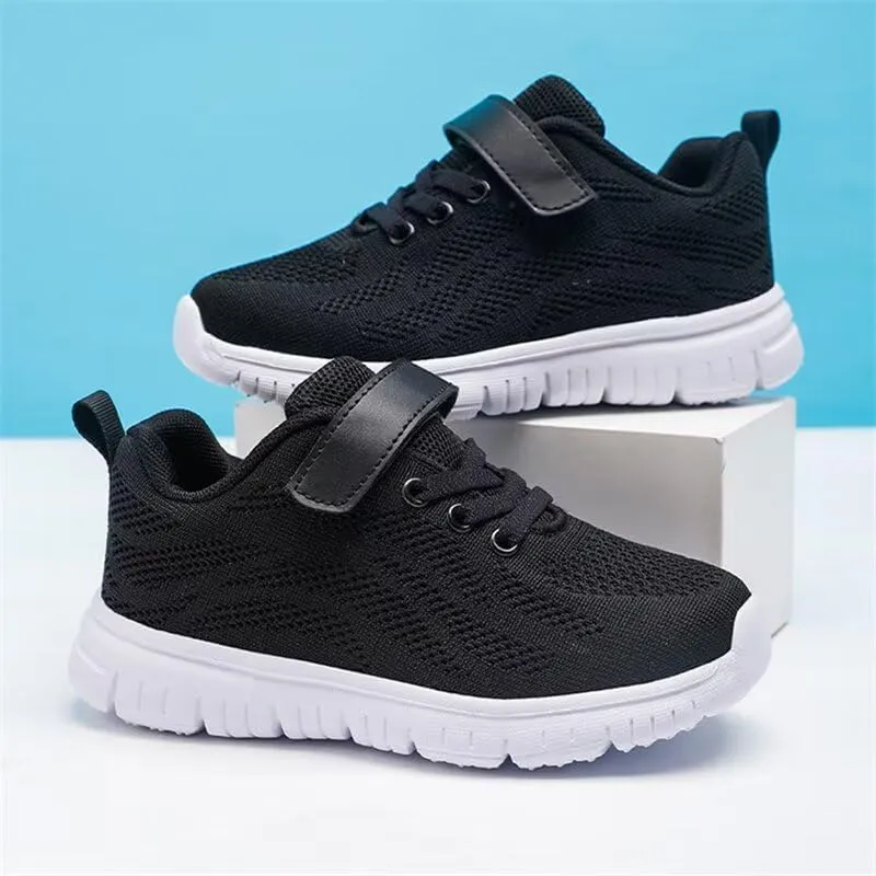 Kids Boy Girl Lightweight Solid Casual Sneakers for Outdoor Sport Running Walking