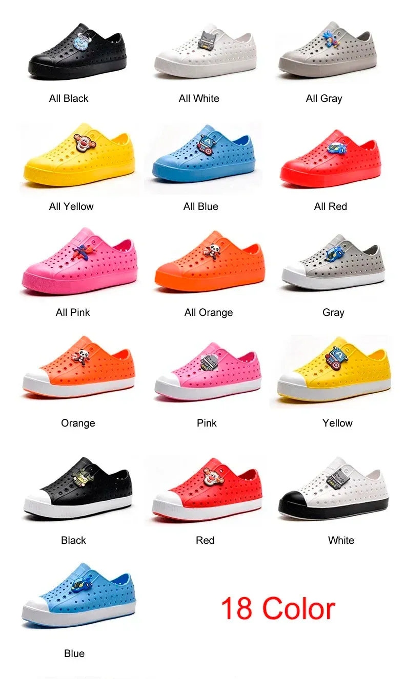 Kids Cave Shoes Summer New Boys Girls Garden Clogs EVA Slip-On Sports Sandals Unisex Lightweight Outdoor Beach Water Shoes