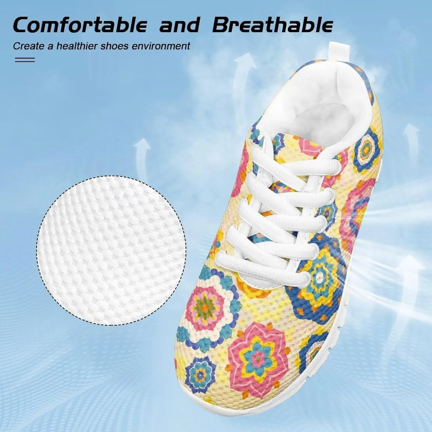Kids Running Shoes for Girls Boys Breathable Non-Slip Mesh Sneakers