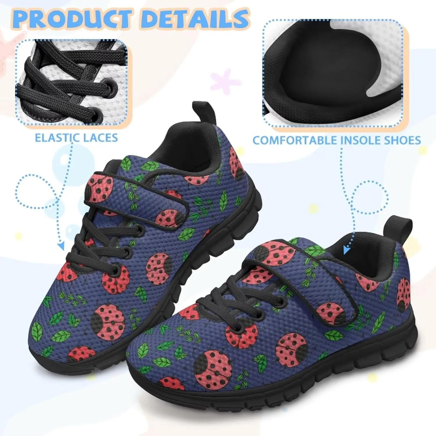 Kid's Single Buckle Sneakers Causal Mesh Running Tennis Shoes Flats Sports Shoes