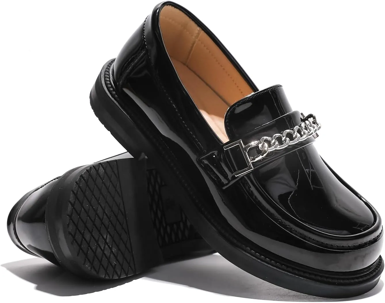 kkdom Girl's Classic School Uniform Shoes British Style Oxford Shoes