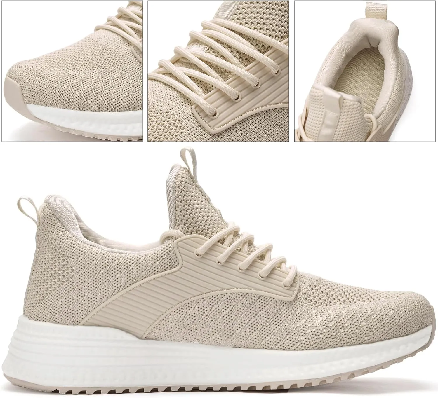 KPP Men's Walking Shoes Sneakers - Running Tennis Athletic Shoes for Workout Gym Jogging Slip on Lightweight Breathable Memory Foam Casual Sneakers