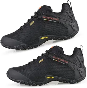 KtEli Men's Hiking Shoes, Casual Trekking Boots, Climbing Trail Shoes,Work Shoe Lightweight Low Top for Outdoor Trailing Trekking Walking (Color : Black, Size : 43)