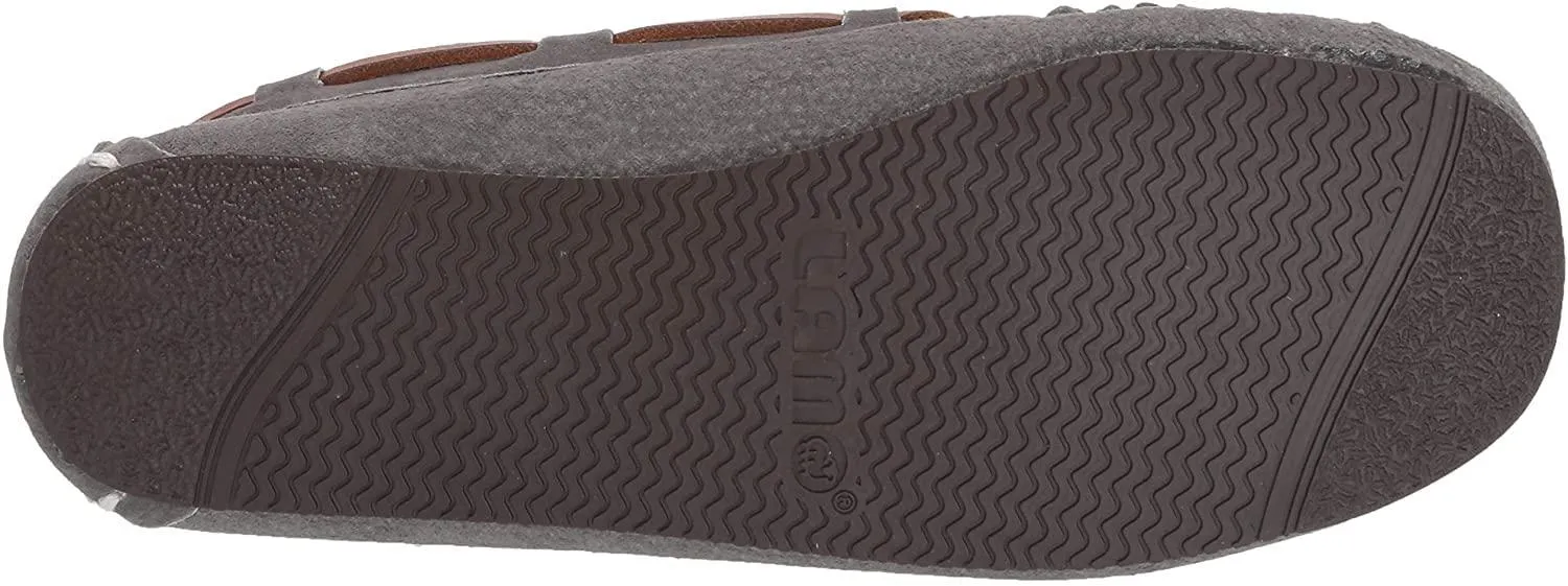 Lamo Women's Sabrina Moccasin II Grey Size 6.5 Wide Memory Foam Slippers
