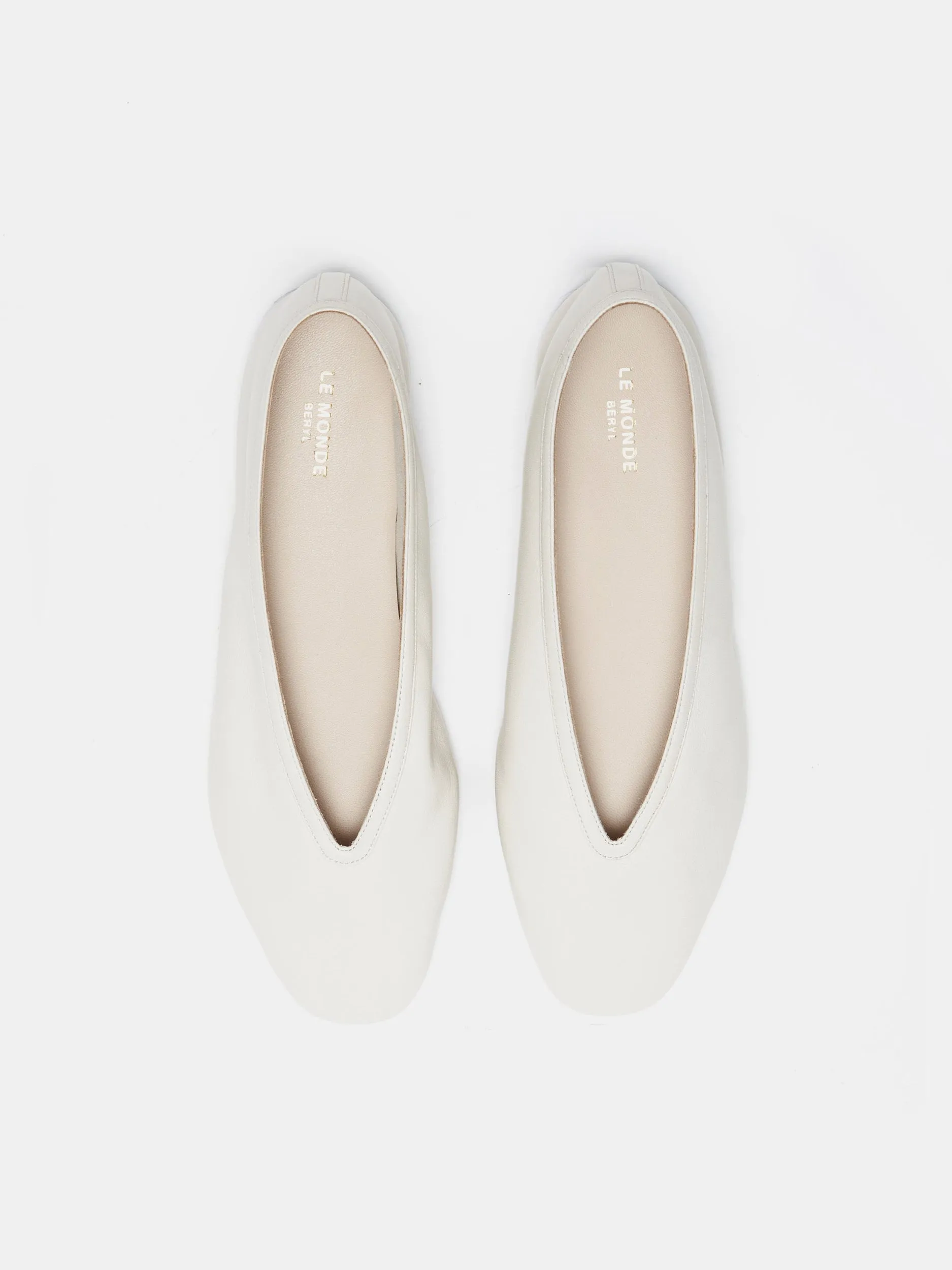 Luna Slipper / Ecru Leather