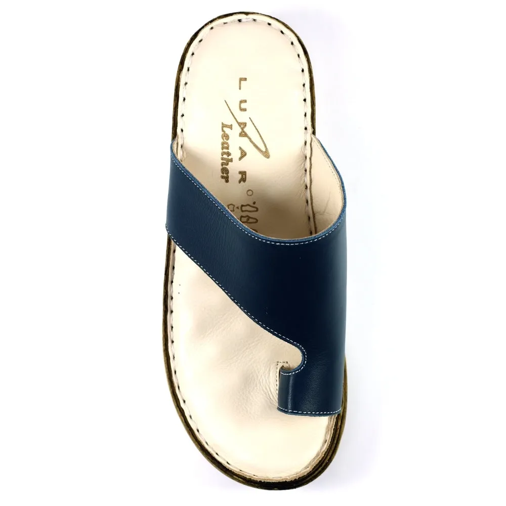 Lunar Women's JLD050 Shore Leather Sandals Navy Blue