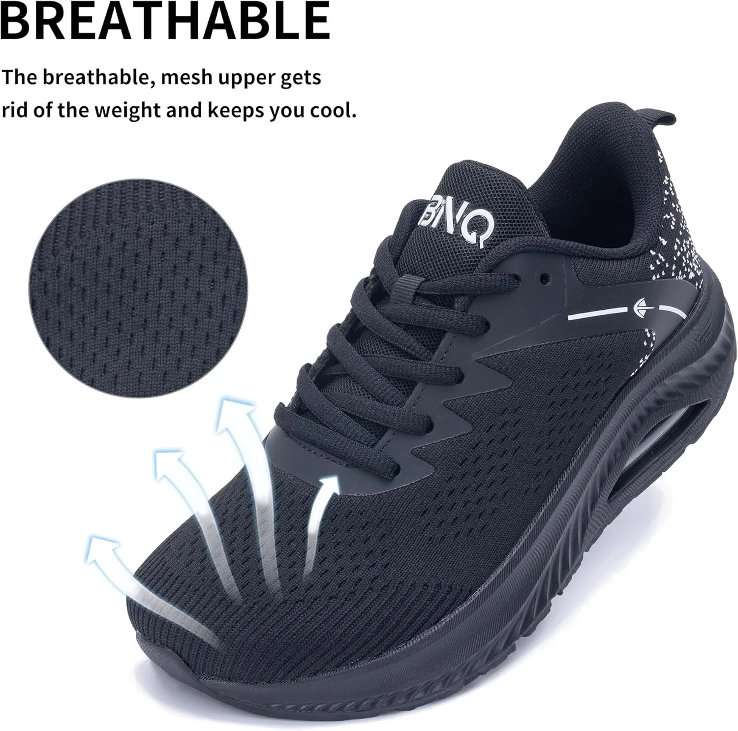 MAFEKE Women's Wide Toe Box Walking Shoes for Plantar Fasciitis, Arch Support Orthotic Wide Width Athletic Air Tennis Running Sneakers for Woman US Size 6-11
