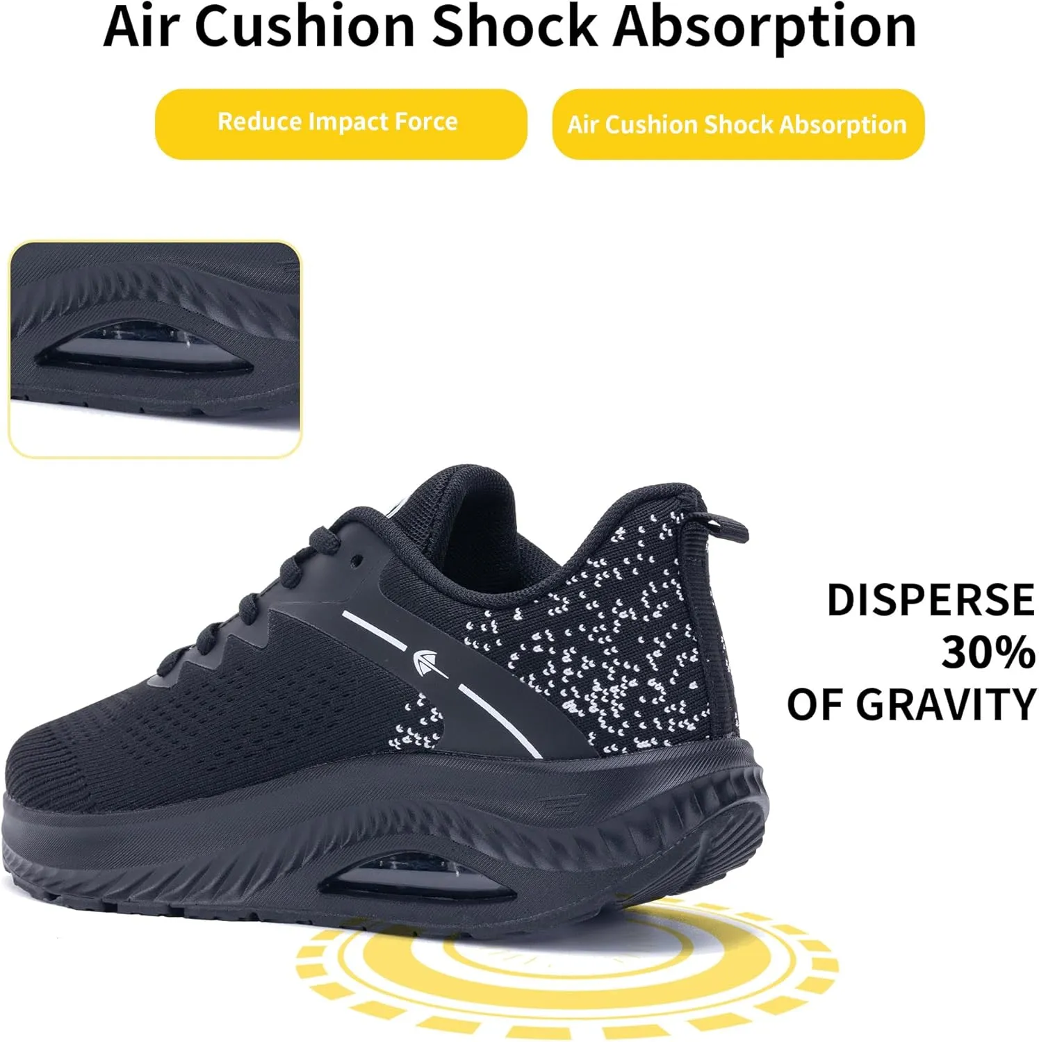MAFEKE Women's Wide Toe Box Walking Shoes for Plantar Fasciitis, Arch Support Orthotic Wide Width Athletic Air Tennis Running Sneakers for Woman US Size 6-11