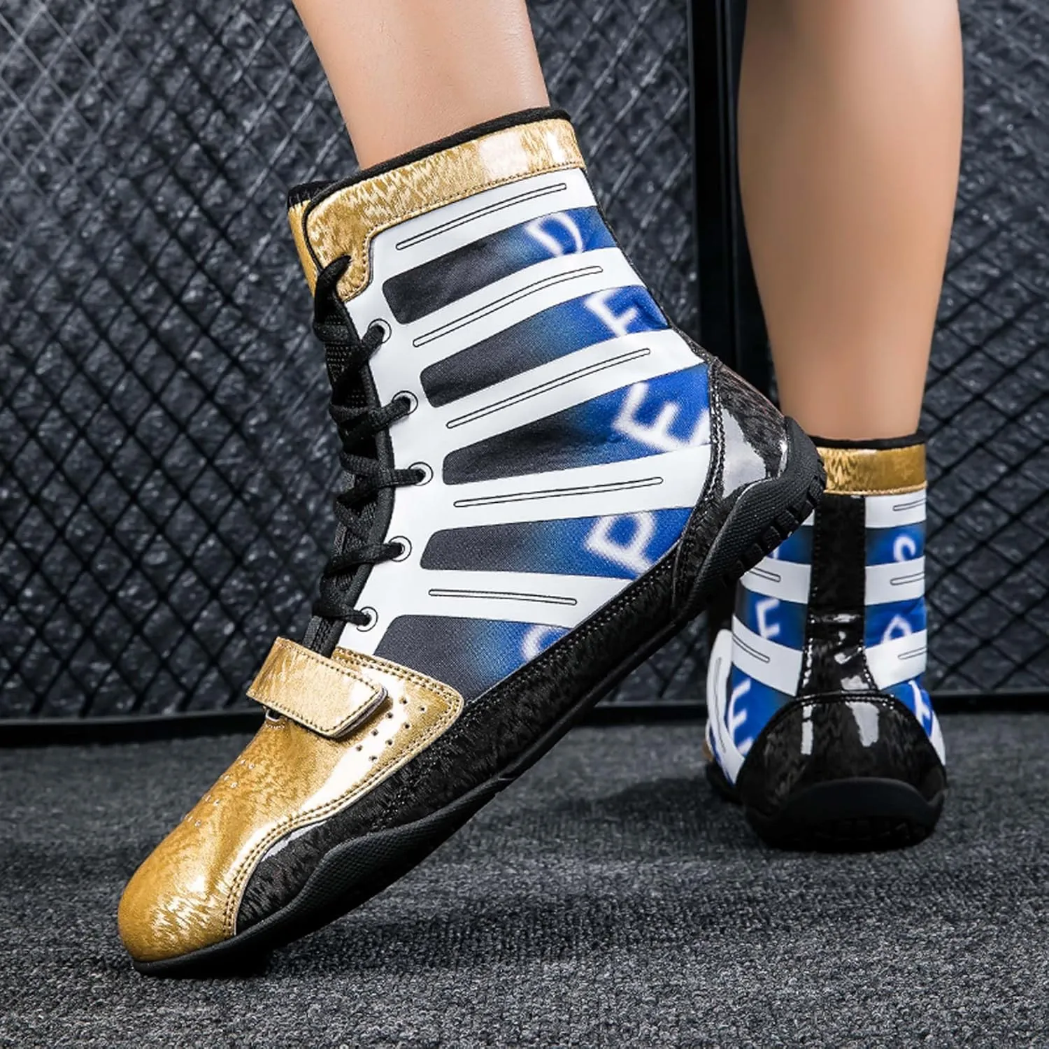 Men's and Women's High Traction Wrestling Shoes for Men,Durable Shoes for Wrestling, Boxing, Weightlifting & Bodybuilding -Combat Sports Footwear, Lightweight Gym Shoes
