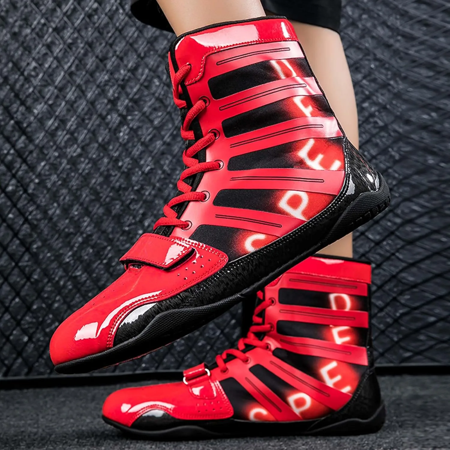 Men's and Women's High Traction Wrestling Shoes for Men,Durable Shoes for Wrestling, Boxing, Weightlifting & Bodybuilding -Combat Sports Footwear, Lightweight Gym Shoes