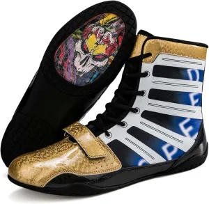 Men's and Women's High Traction Wrestling Shoes for Men,Durable Shoes for Wrestling, Boxing, Weightlifting & Bodybuilding -Combat Sports Footwear, Lightweight Gym Shoes