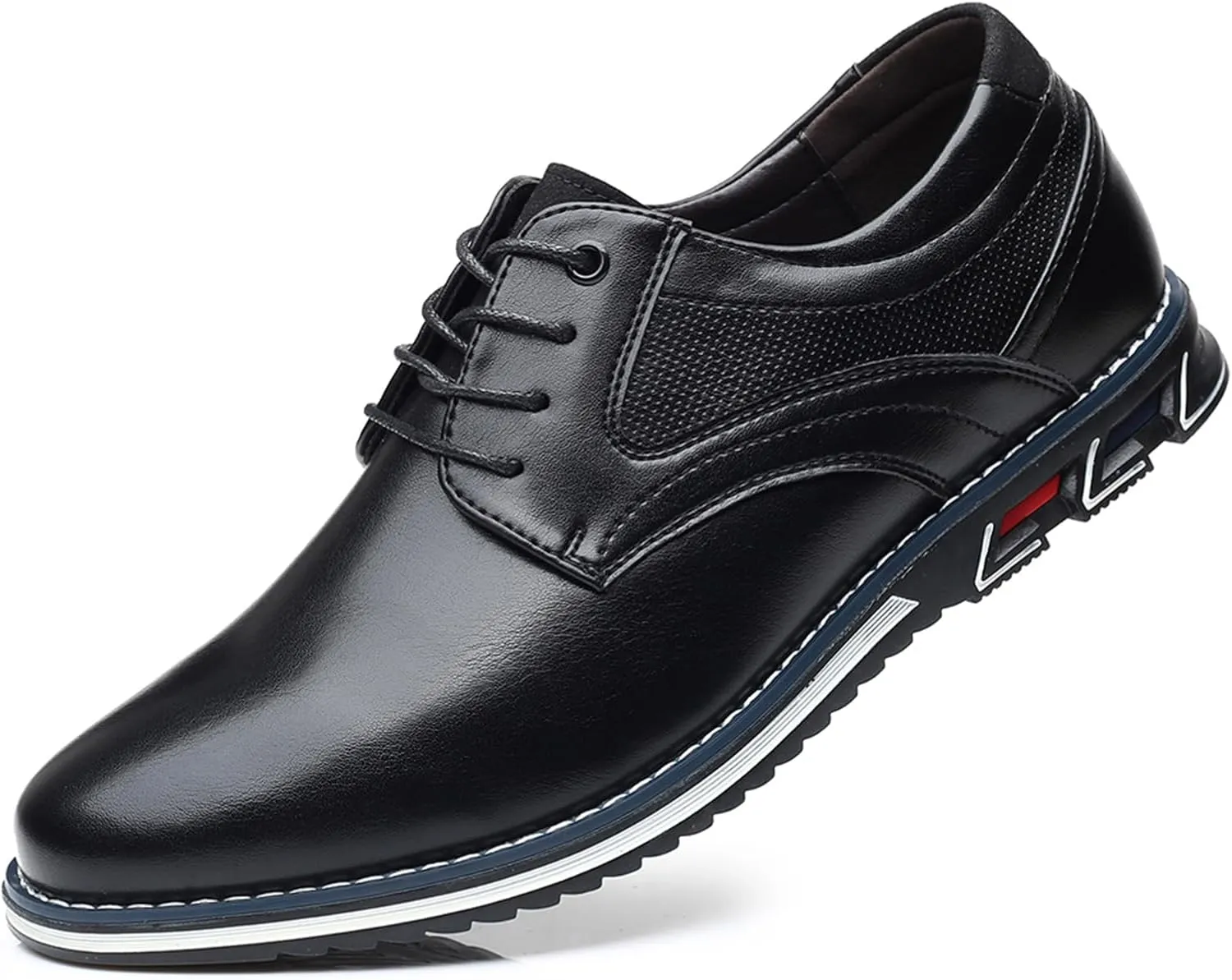 Mens Dress Shoes Casual Business Oxford Derby Orthopedic Leather Shoes Comfortable Walking Shoes Office Loafers Work Flats