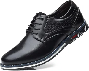 Mens Dress Shoes Casual Business Oxford Derby Orthopedic Leather Shoes Comfortable Walking Shoes Office Loafers Work Flats