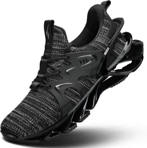 Men's Fashion Sneakers Breathable Mesh Running Shoes Blade Non Slip Casual Athletic Walking Shoes