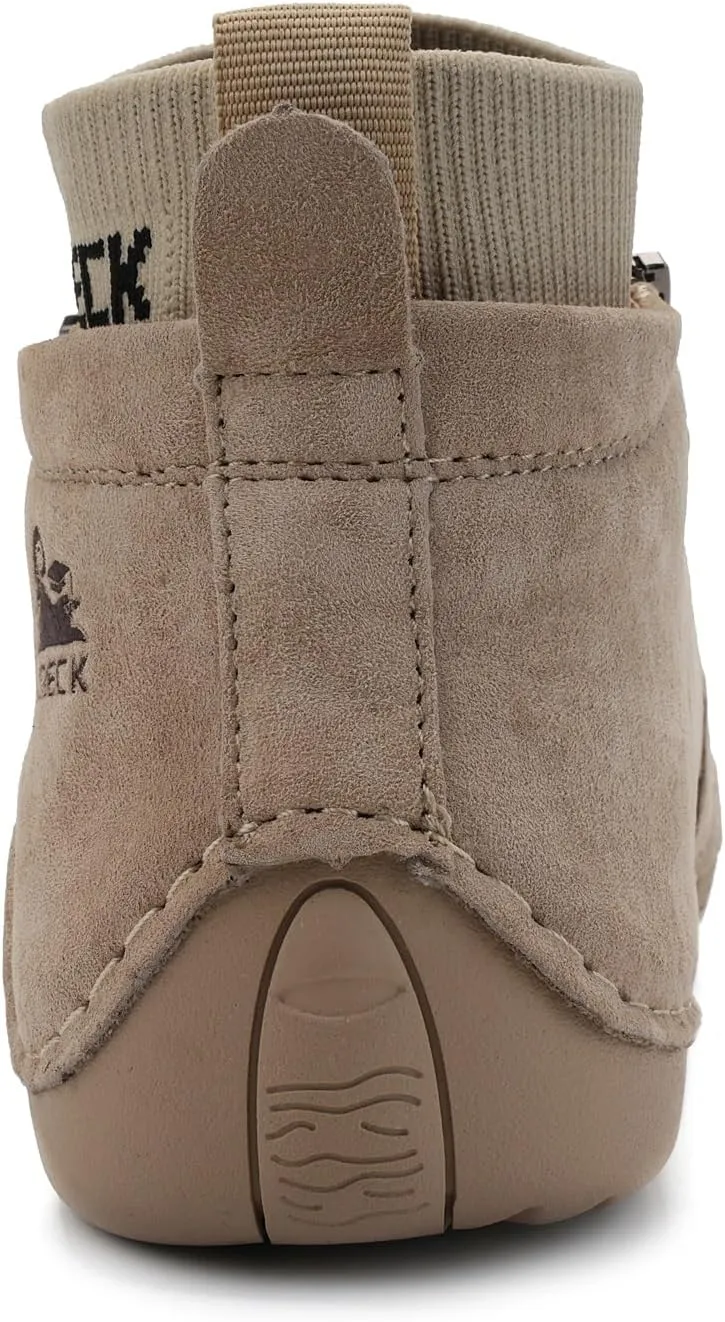 Men's Handmade Suede Ankle Chukka Waterproof Outdoor Hiking High Boots All-Terrain Adventure Boots Zipper Non-Slip Fashionable Men's Boots