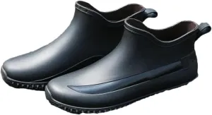 Men's Rain Shoes Short Tube Non-Slip Fishing Shoes Men's Rubber Shoes Waterproof Rain Boots Winter Cotton Warm Shoes