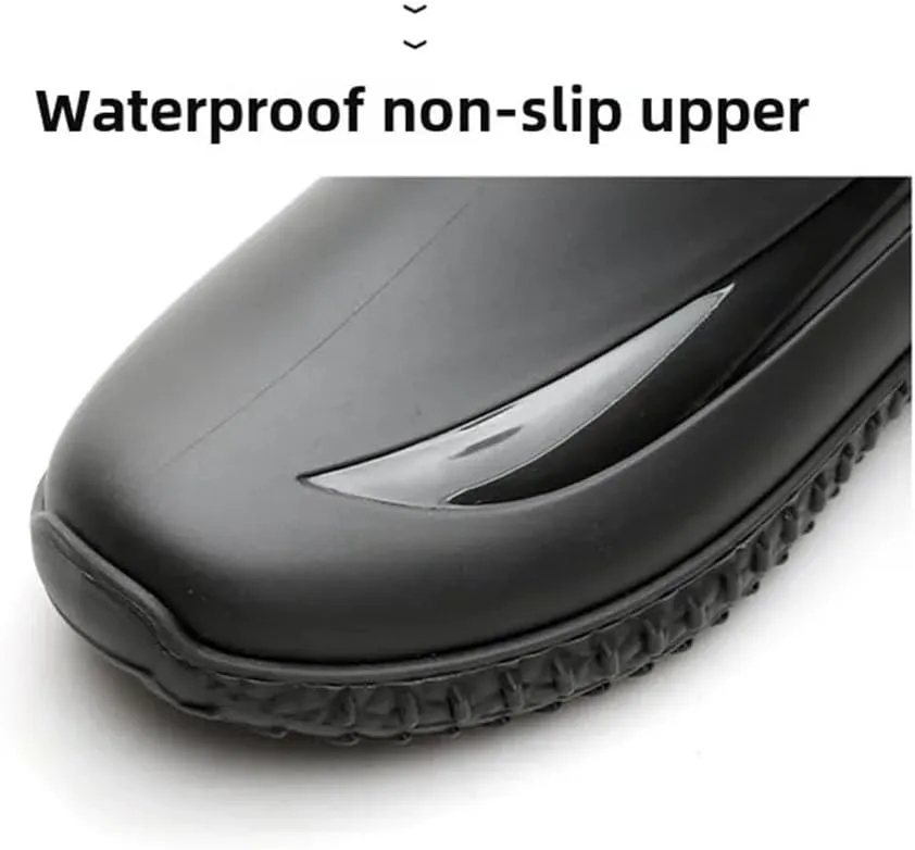 Men's Rain Shoes Short Tube Non-Slip Fishing Shoes Men's Rubber Shoes Waterproof Rain Boots Winter Cotton Warm Shoes