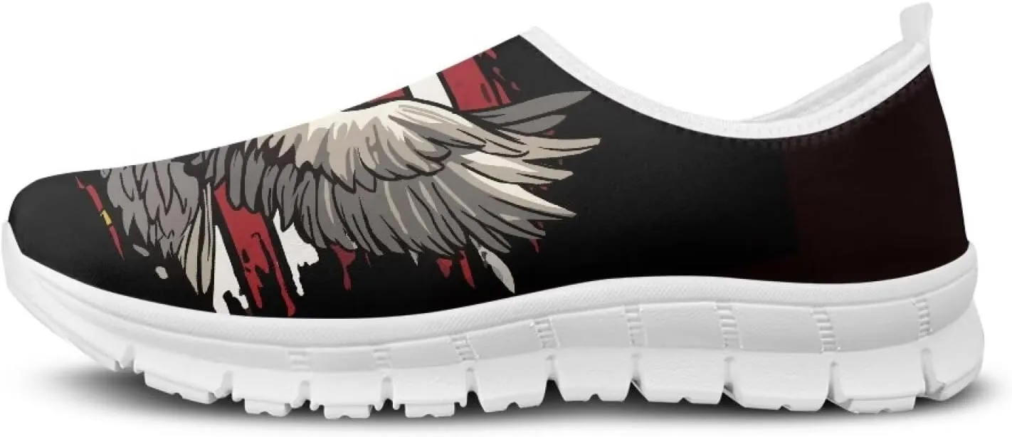 Men's Walking Shoes Lightweight Sneakers Walking Casual Comfortable Travel Shoes White Sole