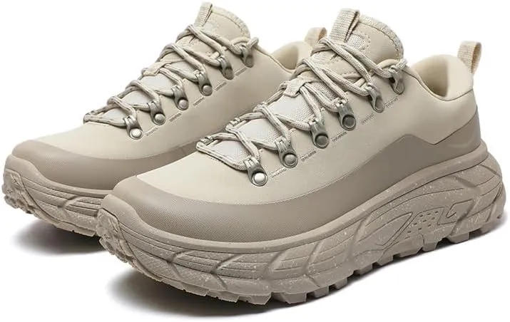 Men's Waterproof Hiking Shoes, Low-Top Trail Running Sneakers, Shock Absorbing Work Boots