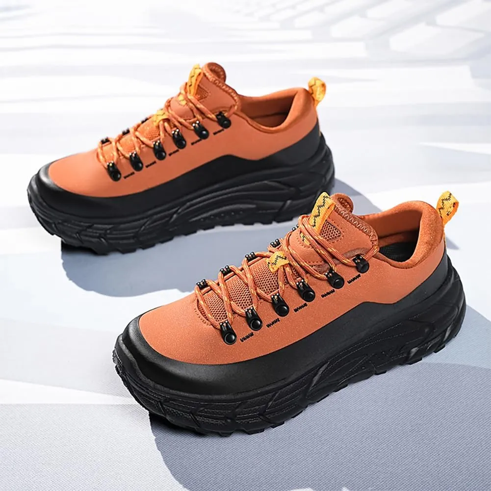 Men's Waterproof Hiking Shoes, Low-Top Trail Running Sneakers, Shock Absorbing Work Boots