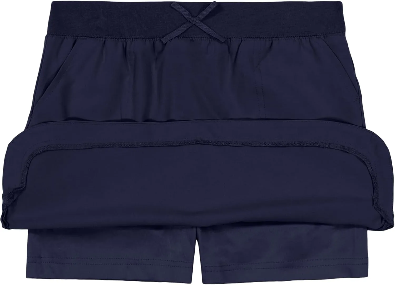 Nautica Girls' School Uniform Pull-on Scooter Skirt with Undershorts, Knit Waistband & Functional Pockets