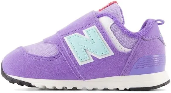 New Balance Baby-Girl's 574 New-b V2 Heritage Brights Hook and Loop Sneaker
