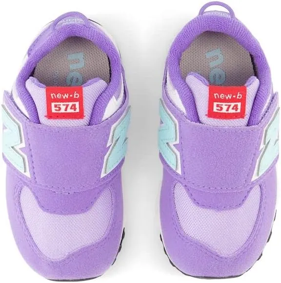 New Balance Baby-Girl's 574 New-b V2 Heritage Brights Hook and Loop Sneaker