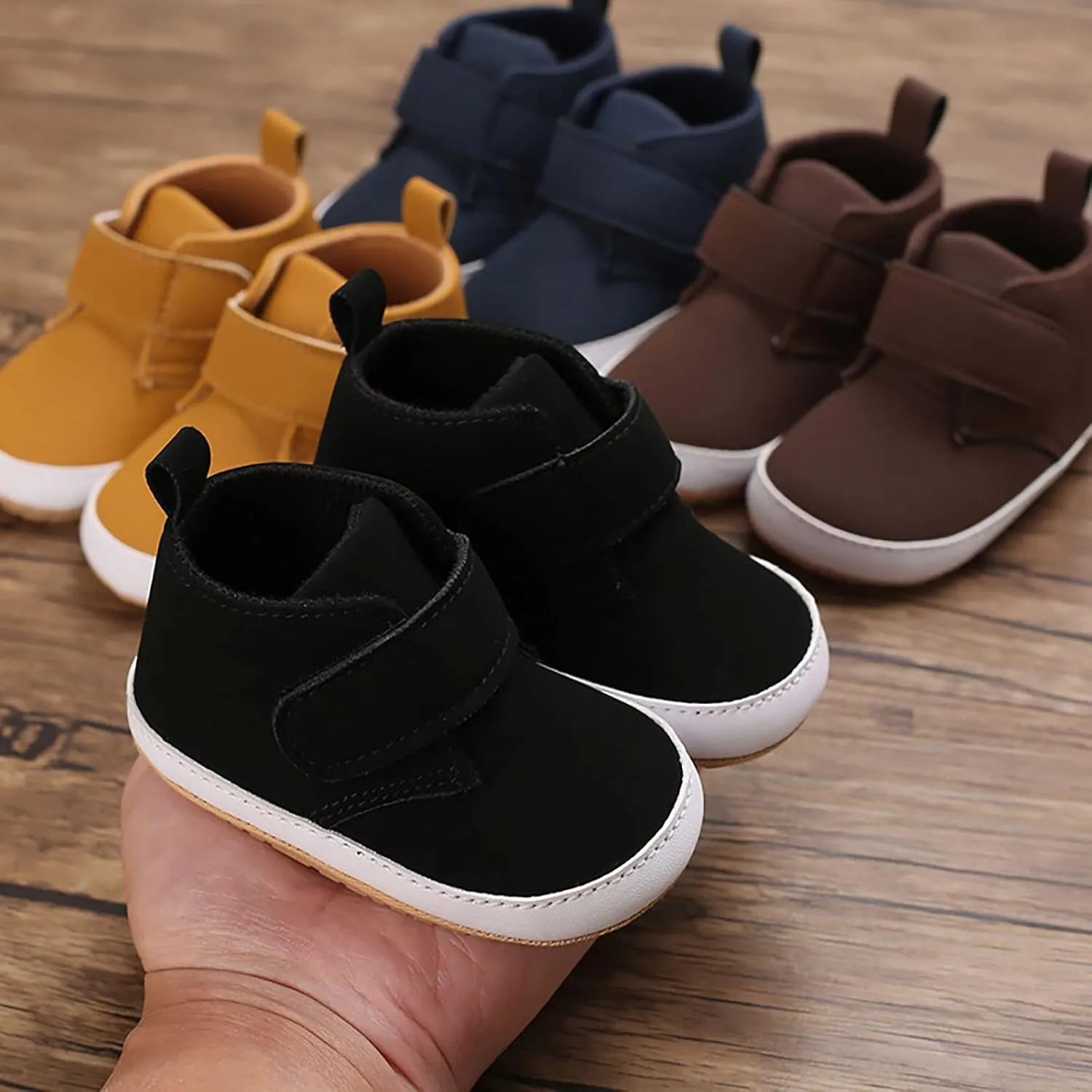 Newborn Baby Girls Boys Ankle Boots Soft Soft Sole Prewalker Shoes Infant Fashion High-Top Sneakers Casual Shoes