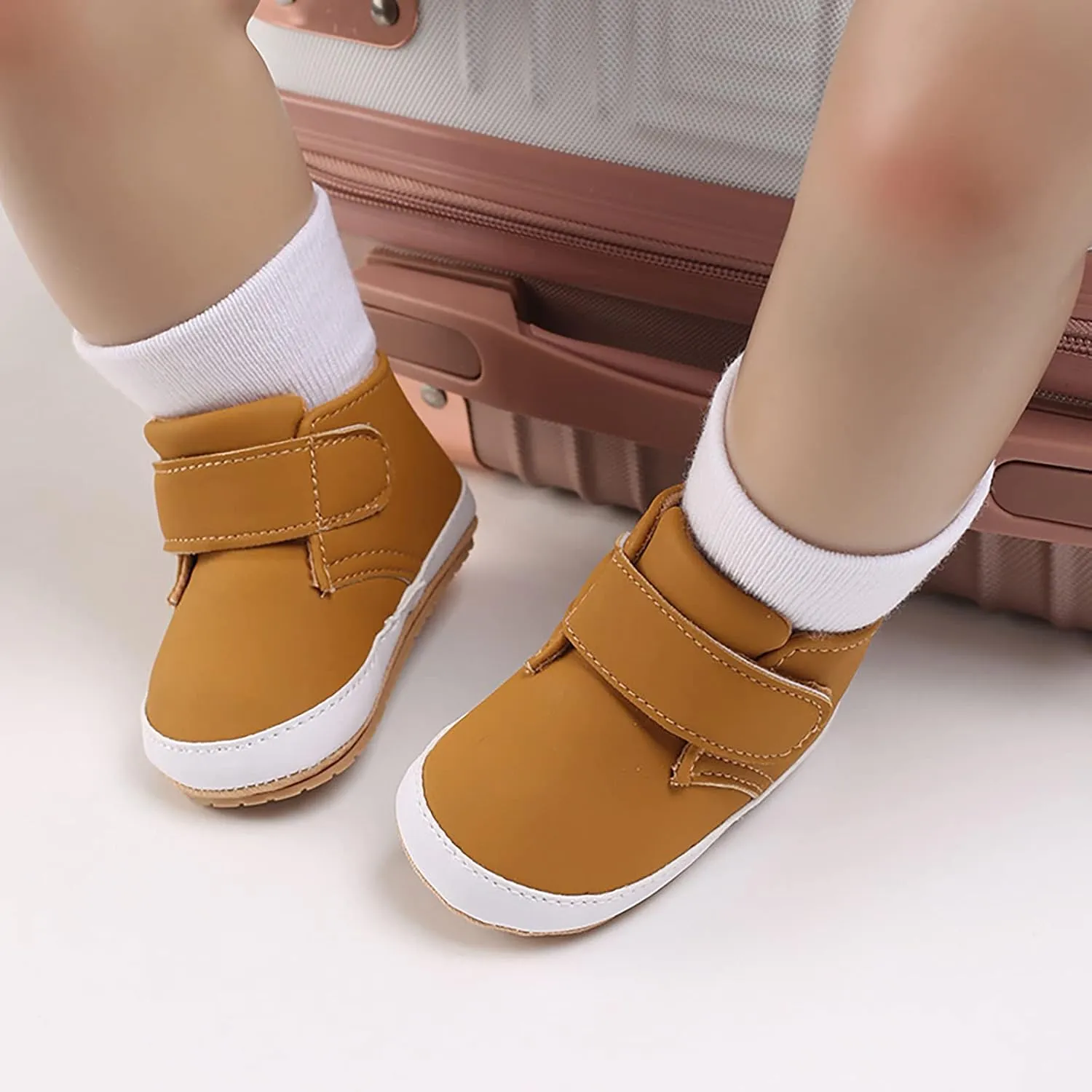 Newborn Baby Girls Boys Ankle Boots Soft Soft Sole Prewalker Shoes Infant Fashion High-Top Sneakers Casual Shoes