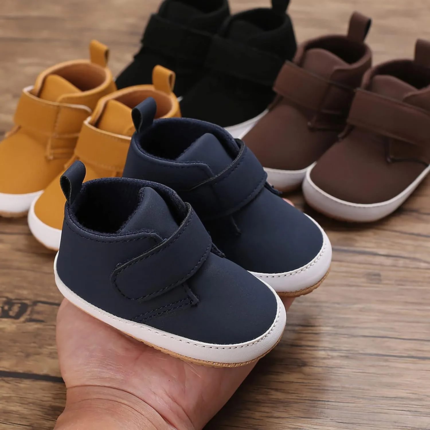 Newborn Baby Girls Boys Ankle Boots Soft Soft Sole Prewalker Shoes Infant Fashion High-Top Sneakers Casual Shoes